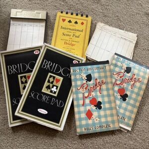 Lot Of Auction And Contract Bridge Score Pads Used